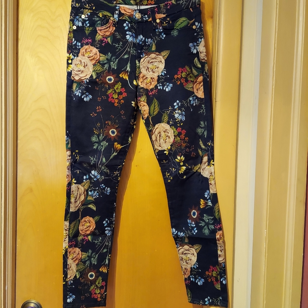 7 for all mankind floral jeans